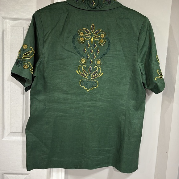 100% Linen Embroidered Blazer - Picture 2 of 7